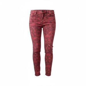 Hot Kiss Skinny Lily Red Snakeskin Print Skinny Jeans NWT | Y2K Size 11